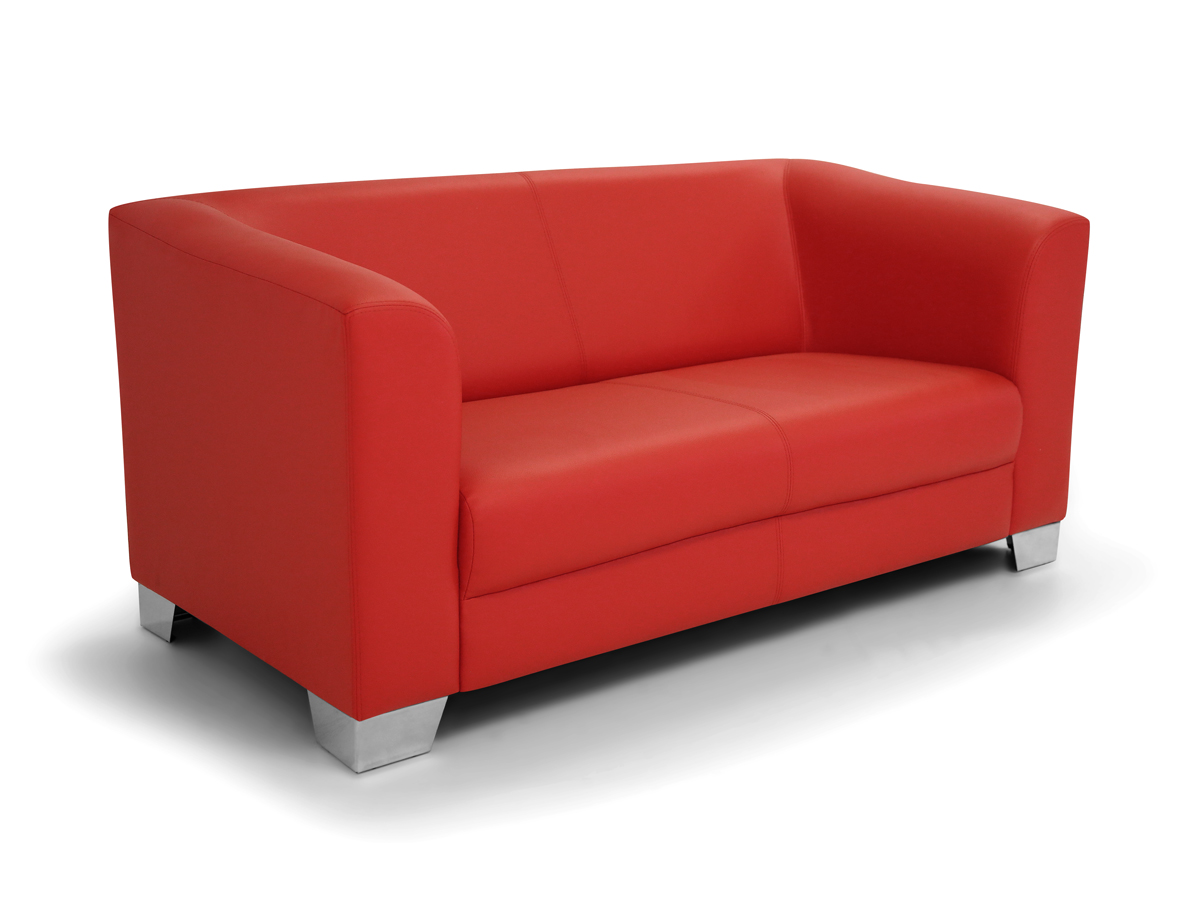 Chicago Sofa Couch 2 Sitzer Rot Rouge Kunstleder Kunstledercouch 2 Sitzer Sofa Ebay